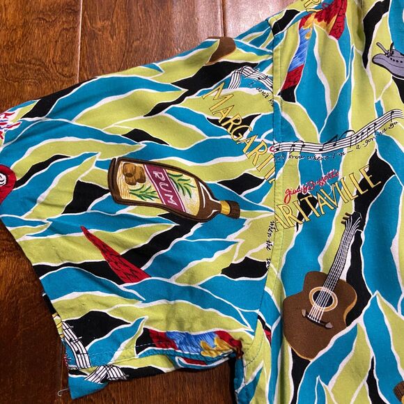 Reyn Spooner Vintage Hawaiian Spun Rayon Margaritaville Volcano Shirt Men's XL - Picture 6 of 9